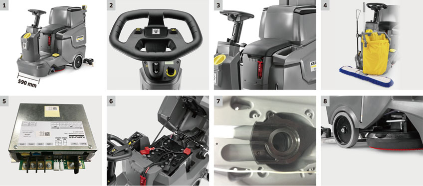 小型駕駛（shǐ）式洗地吸幹機BD50/70細（xì）節